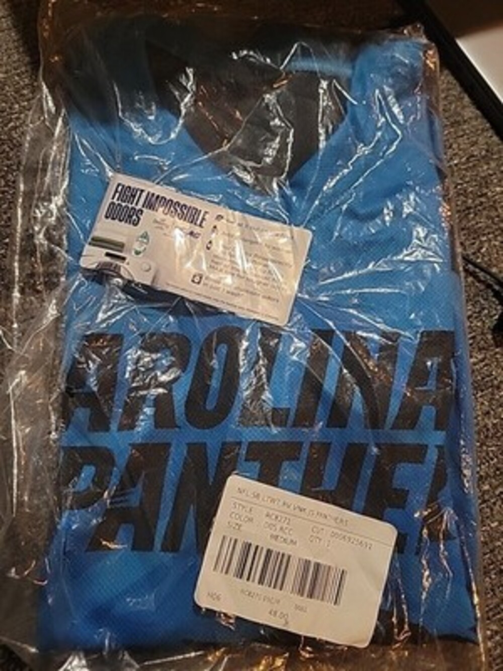 Carolina Panthers Youth Reversible Jersey NFL Flag Football Medium
